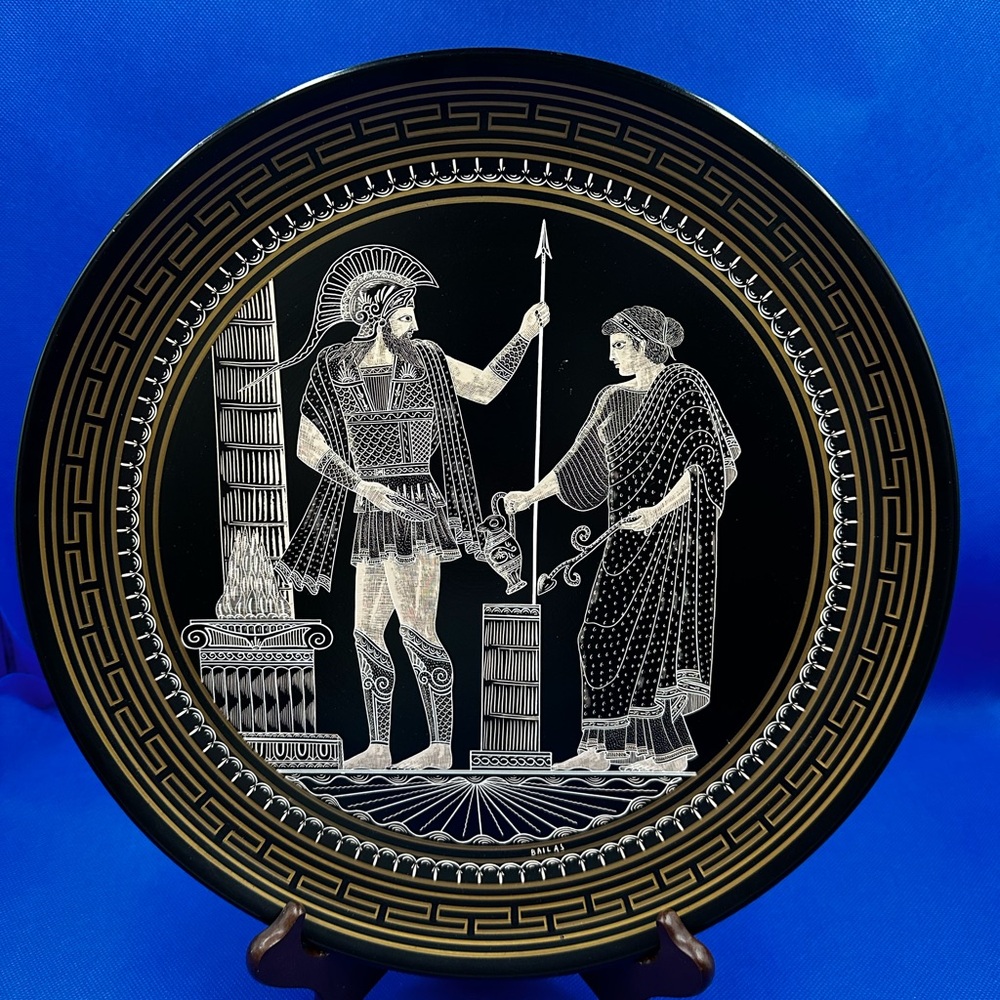 Unique Decorative Plate Depicting The Crusades